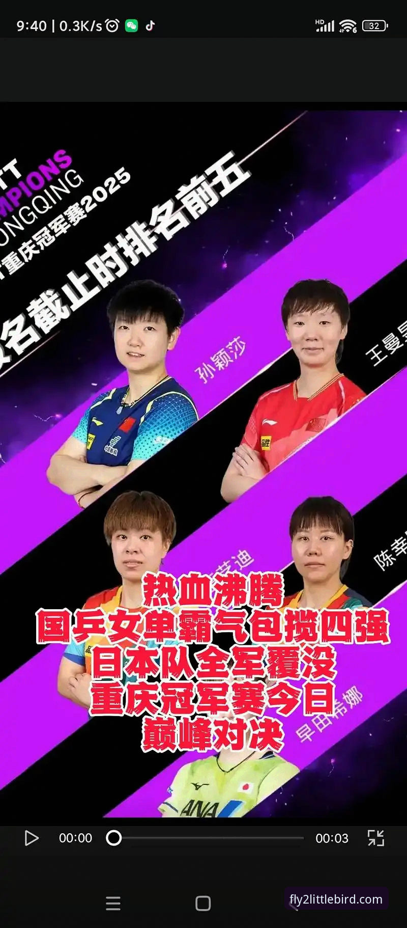 中国女乒世锦赛强势开门红：小鸟平台登录观赛完整指南